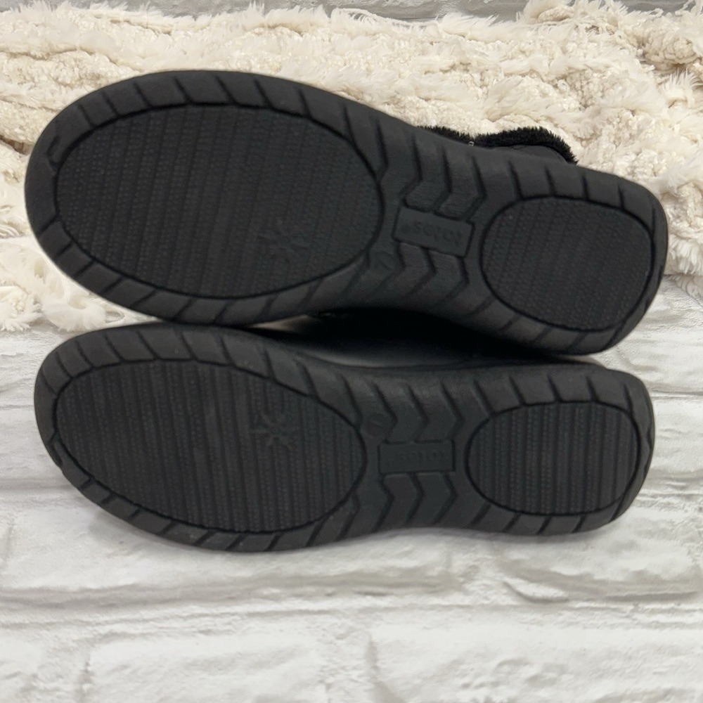 The Totes Jade Quilted Snow Boot Faux Fur Size 7M Black All Weather Winter Boots - Picture 9 of 13